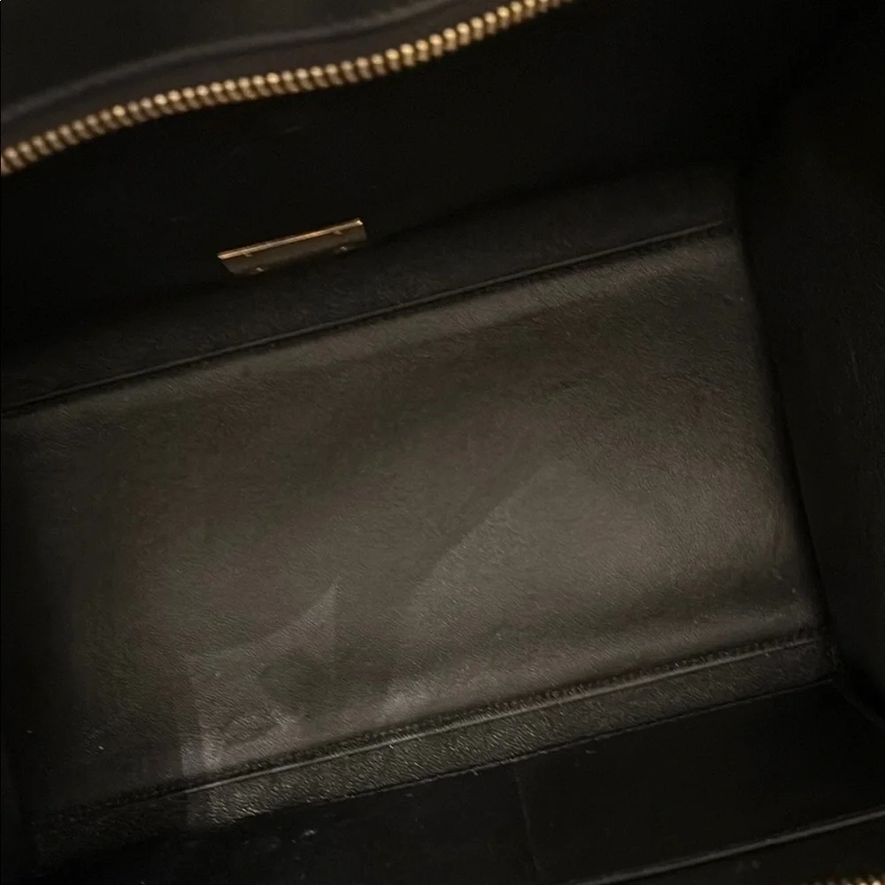 Celine authentic Trapeze Black, Cream and orange Women's Bag canvas and leather - Picture 9 of 13